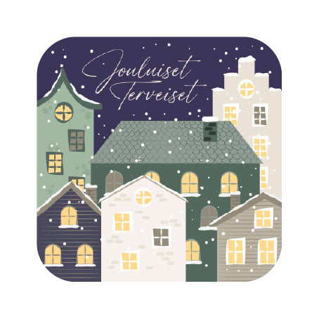 Talot Joulukortti 14x14cm