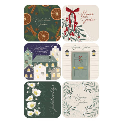 Kukat Joulukortti 14x14cm