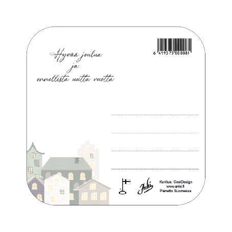 Talot Joulukortti 14x14cm