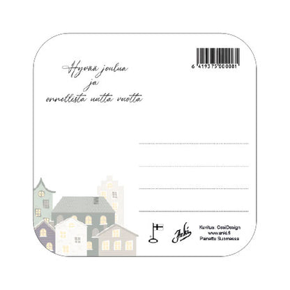 Talot Joulukortti 14x14cm