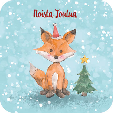 Kettu Joulukortti 14x14cm