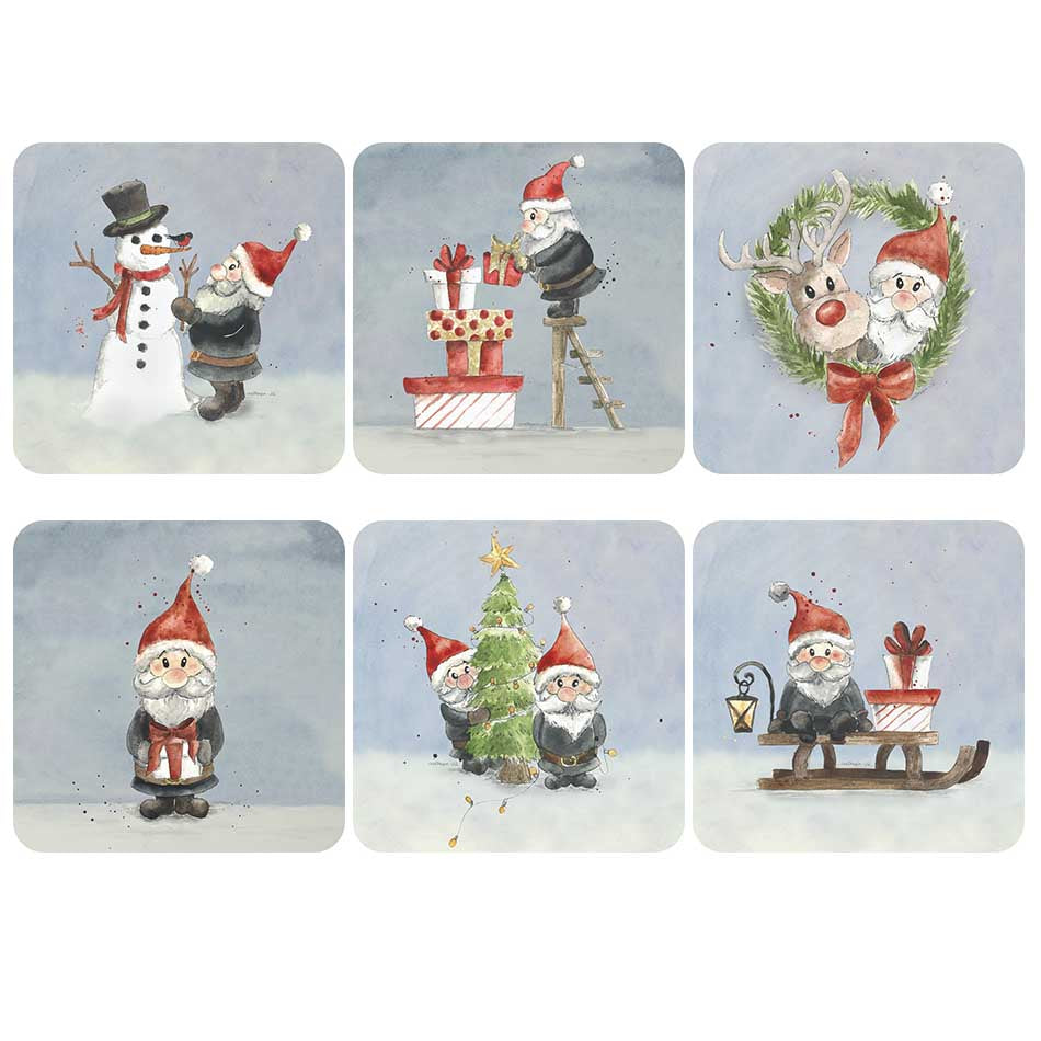Tonttujen joulutouhut Joulukortti 14x14cm