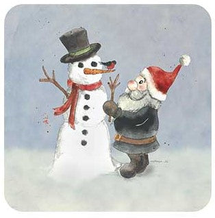 Tonttujen joulutouhut Joulukortti 14x14cm