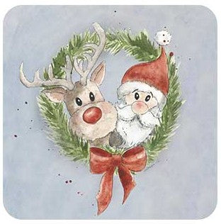 Tonttujen joulutouhut Joulukortti 14x14cm