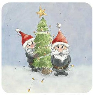 Tonttujen joulutouhut Joulukortti 14x14cm