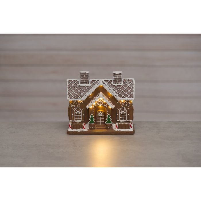 Piparkakkutalo led-valolla