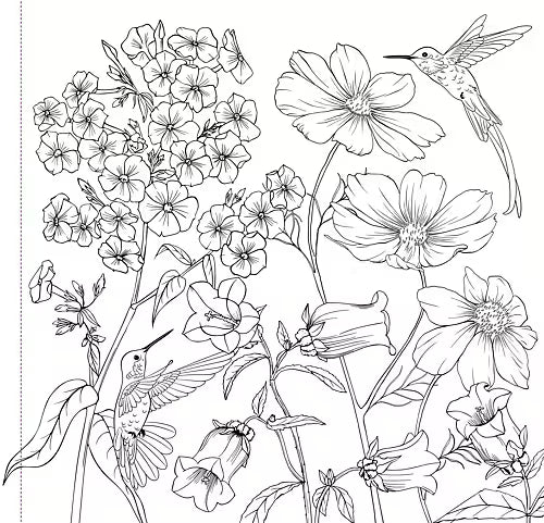 Värityskirja Wildflowers