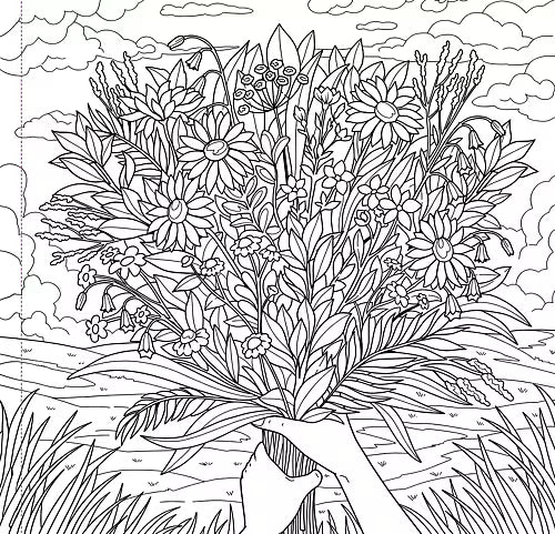 Värityskirja Wildflowers