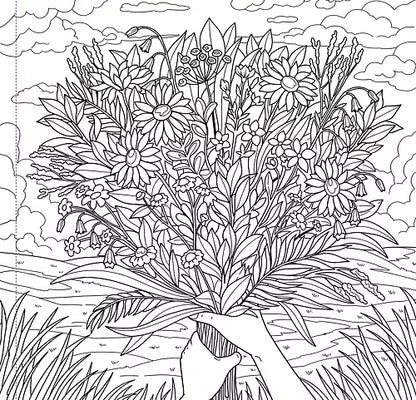 Värityskirja Wildflowers