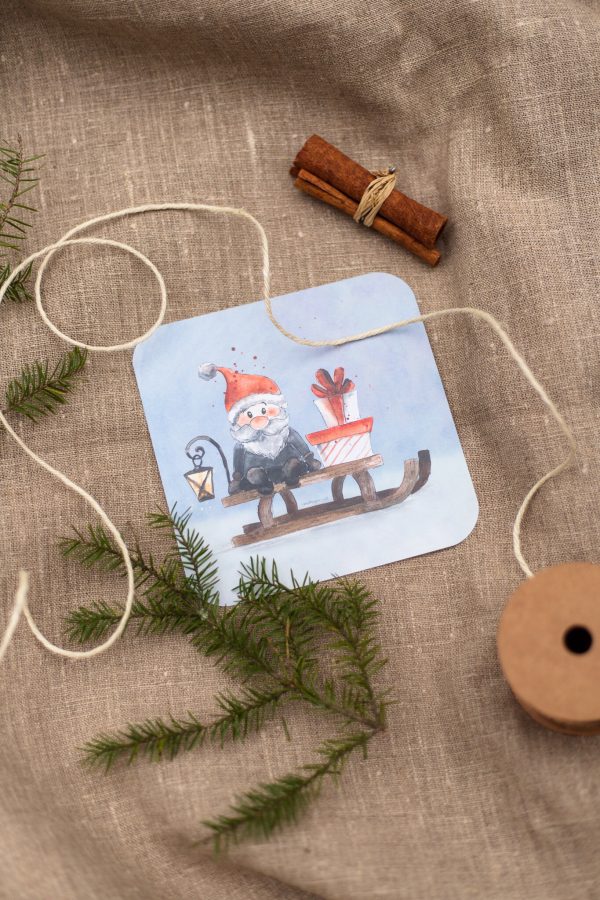 Tonttujen joulutouhut Joulukortti 14x14cm