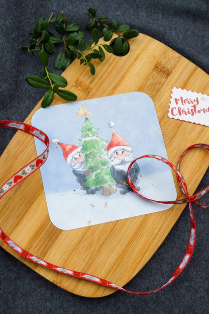 Tonttujen joulutouhut Joulukortti 14x14cm